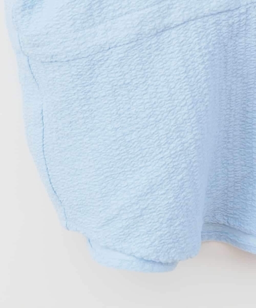 a.v.v（アーヴェヴェ）の「【接触冷感/ジメジメ対策】[120-160]ポコポコレイヤード風ブラウス（シャツ/ブラウス・キッズ・アイボリー/ダークインディゴブルー・120/130/140/150/160）」の4枚目の写真