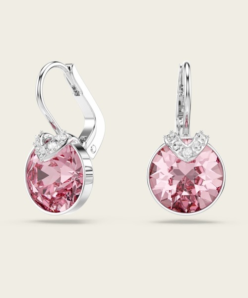 公式】【スワロフスキー】Bella V ドロップピアス, ラウンドカット 
