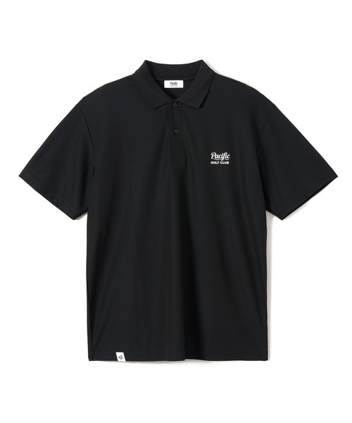 新品 pacific golf club local golf ポロシャツ 黒 GOLF & HAMBURGER POLO（Tシャツ/カットソー）｜Pacific GOLF