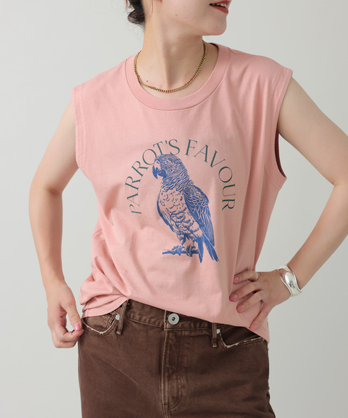 Spick & Span(スピックアンドスパン)の「アニマルロゴスリーブレスT(Tシャツ/カットソー・レディース・ホワイト/ピンク系その他/チャコールグレー/ベージュ/ライトグレー・FREE)」の5枚目の写真