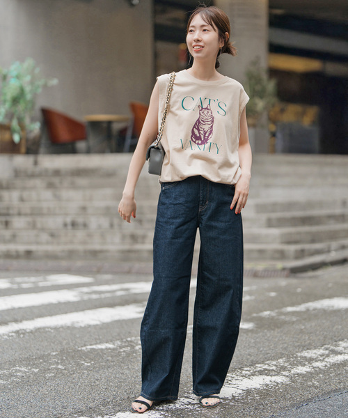 Spick & Span(スピックアンドスパン)の「アニマルロゴスリーブレスT(Tシャツ/カットソー・レディース・ホワイト/ピンク系その他/チャコールグレー/ベージュ/ライトグレー・FREE)」の7枚目の写真
