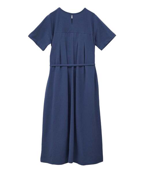 MELROSE claire(メルローズ クレール)の「【サッカーヨーク切替ベルテッドカットワンピース】(ワンピース・レディース・ブラック/ブルー・FREE)」の9枚目の写真