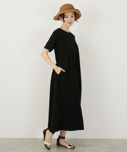 MELROSE claire(メルローズ クレール)の「【サッカーヨーク切替ベルテッドカットワンピース】(ワンピース・レディース・ブラック/ブルー・FREE)」の19枚目の写真