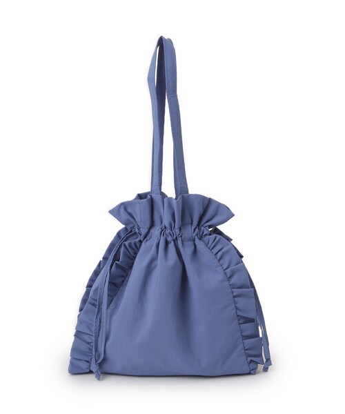 SHOO・LA・RUE（シューラルー）の「【撥水/A4】大人も持てる フリル巾着トートバッグ（トートバッグ・レディース・ブラック/グレー/ブルー・00）」の11枚目の写真