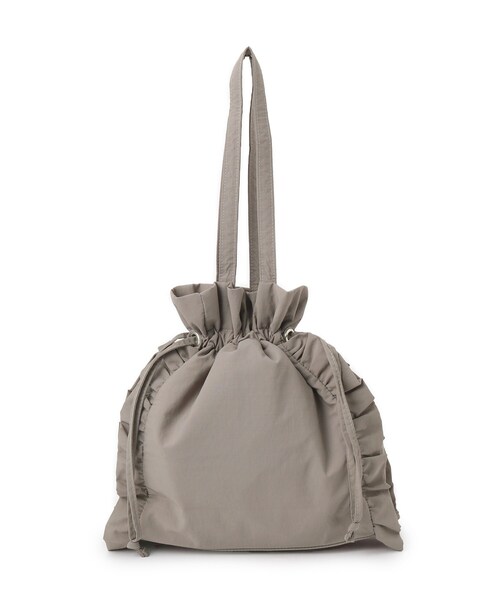 SHOO・LA・RUE（シューラルー）の「【撥水/A4】大人も持てる フリル巾着トートバッグ（トートバッグ・レディース・ブラック/グレー/ブルー・00）」の12枚目の写真