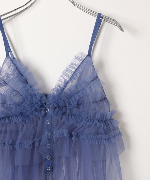PAGEBOY（ページボーイ）の「チュールフリルビスチェ（キャミソール・レディース・オフホワイト/ブラック/サックスブルー・FREE）」の15枚目の写真