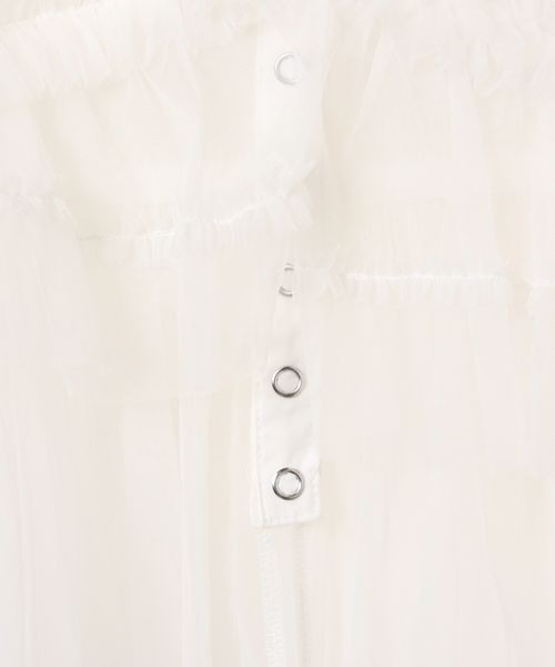 PAGEBOY（ページボーイ）の「チュールフリルビスチェ（キャミソール・レディース・オフホワイト/ブラック/サックスブルー・FREE）」の21枚目の写真