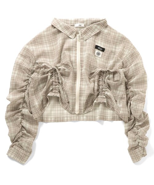セール】チェックシアーシャツ（シャツ/ブラウス）｜algy