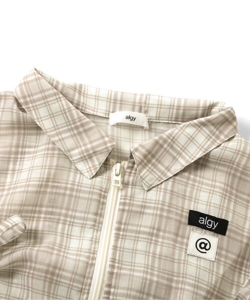 algy(アルジー)の「チェックシアーシャツ(シャツ/ブラウス・キッズ・ベージュ/ブラック・SMALL/MEDIUM/X-SMALL/XX-SMALL)」の8枚目の写真