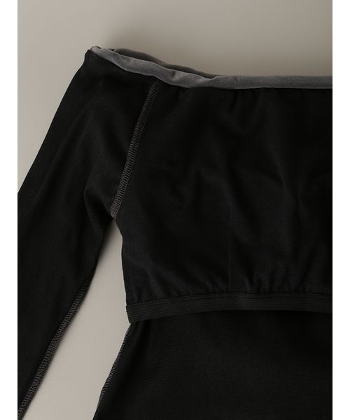 UNDERSON UNDERSON(アンダーソン アンダーソン)の「フロッキーチュールオフショルプルオーバー(Tシャツ/カットソー・レディース・ブラウン/オフホワイト/グレー・0/1)」の11枚目の写真