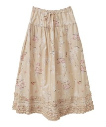 最終価格！新品 ピンクハウス♥フローラルラッセルレースフリルスカート／ピンク チェリーレース使いギンガムスカート｜ピンクハウスオフィシャル