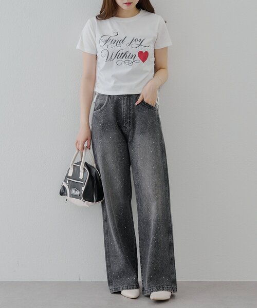 Another Branch olive des olive（アナザーブランチオリーブデオリーブ）の「【2サイズ展開】ストーン付きバギーデニムパンツ（デニムパンツ・レディース・ブラック/その他・SMALL/MEDIUM）」の17枚目の写真