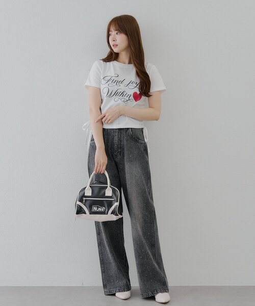 Another Branch olive des olive（アナザーブランチオリーブデオリーブ）の「【2サイズ展開】ストーン付きバギーデニムパンツ（デニムパンツ・レディース・ブラック/その他・SMALL/MEDIUM）」の18枚目の写真