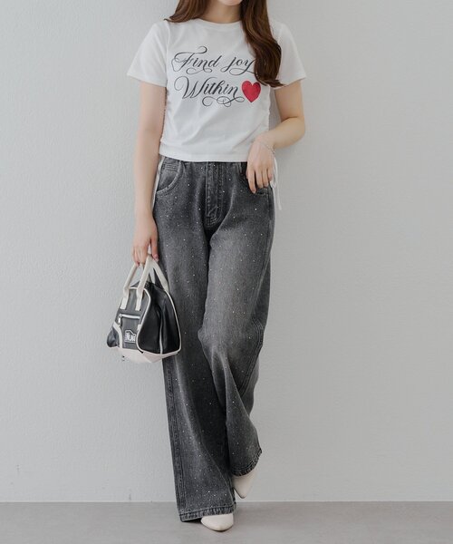 Another Branch olive des olive（アナザーブランチオリーブデオリーブ）の「【2サイズ展開】ストーン付きバギーデニムパンツ（デニムパンツ・レディース・ブラック/その他・SMALL/MEDIUM）」の20枚目の写真