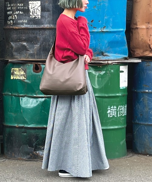 Fashion Letter（ファッションレター）の「肩が痛くなりにくい フェイクレザーワンショルダーバッグ（ショルダーバッグ・レディース・モカ/ダークグレー/ブルー/ブラック・FREE）」の12枚目の写真