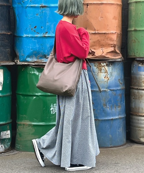 Fashion Letter（ファッションレター）の「肩が痛くなりにくい フェイクレザーワンショルダーバッグ（ショルダーバッグ・レディース・モカ/ダークグレー/ブルー/ブラック・FREE）」の15枚目の写真