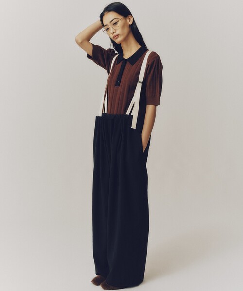 Firsthand(ファーストハンド)の「Firsthand/ファーストハンド 2WAYサスペンダーパンツ / ワイドイージーパンツ(その他パンツ・レディース・ベージュ/ブラック・FREE)」の2枚目の写真