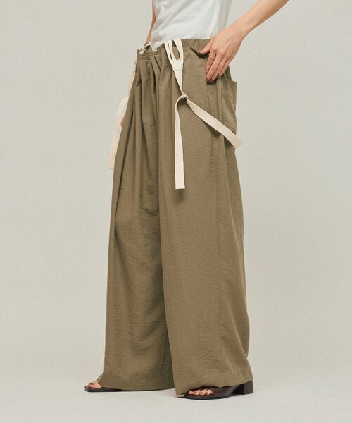 Firsthand(ファーストハンド)の「Firsthand/ファーストハンド 2WAYサスペンダーパンツ / ワイドイージーパンツ(その他パンツ・レディース・ベージュ/ブラック・FREE)」の6枚目の写真