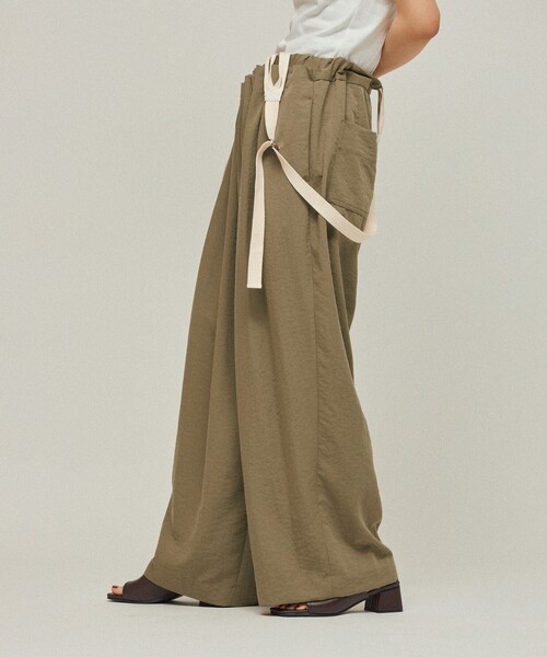 Firsthand(ファーストハンド)の「Firsthand/ファーストハンド 2WAYサスペンダーパンツ / ワイドイージーパンツ(その他パンツ・レディース・ベージュ/ブラック・FREE)」の16枚目の写真