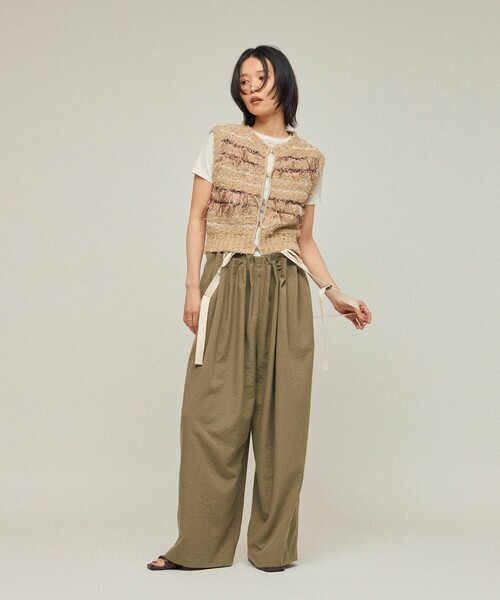 Firsthand(ファーストハンド)の「Firsthand/ファーストハンド 2WAYサスペンダーパンツ / ワイドイージーパンツ(その他パンツ・レディース・ベージュ/ブラック・FREE)」の17枚目の写真