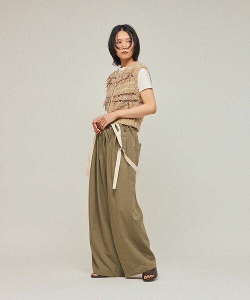 Firsthand(ファーストハンド)の「Firsthand/ファーストハンド 2WAYサスペンダーパンツ / ワイドイージーパンツ(その他パンツ・レディース・ベージュ/ブラック・FREE)」の18枚目の写真