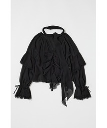LACE TRIM TIE ブラウス