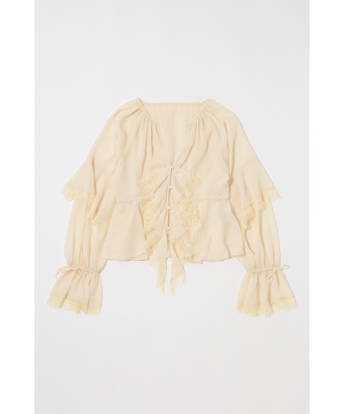 MOUSSY(マウジー)の「LACE TRIM TIE ブラウス(シャツ/ブラウス・レディース・キナリ/ブラック・FREE)」の20枚目の写真