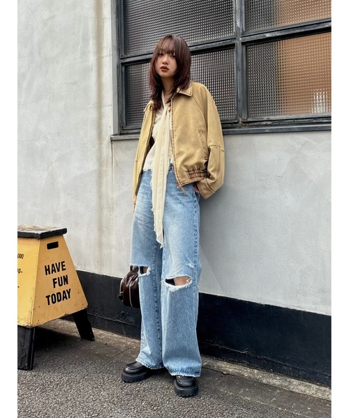 MOUSSY(マウジー)の「LACE TRIM TIE ブラウス(シャツ/ブラウス・レディース・キナリ/ブラック・FREE)」の22枚目の写真