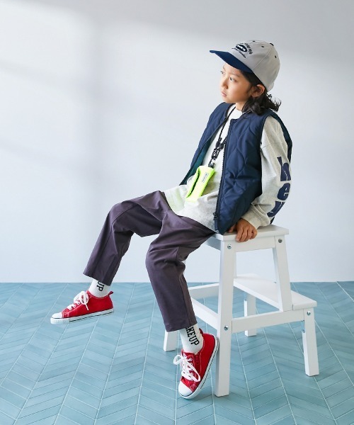 devirock（デビロック）の「【イージーウォッシュ】乾燥機OK マチ付き テーパードパンツ（その他パンツ・キッズ・ブラック/オリーブ系/パープル系/ベージュ系/グリーン系/チャコール・100cm/110cm/120cm/130cm/140cm/150cm/160cm）」の12枚目の写真