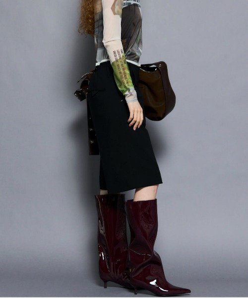 MAISON SPECIAL（メゾンスペシャル）の「Hand Stitch Worsted Shorts/ハンドステッチウーステッドハーフパンツ■セットアップ対応■（スラックス・レディース・モカ/ブラック・36/38）」の8枚目の写真