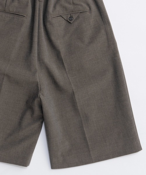 MAISON SPECIAL（メゾンスペシャル）の「Hand Stitch Worsted Shorts/ハンドステッチウーステッドハーフパンツ■セットアップ対応■（スラックス・レディース・モカ/ブラック・36/38）」の16枚目の写真