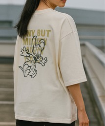 【TOM & JERRY/トムとジェリー】プリントWIDEシルエット7分袖Tシャツ
