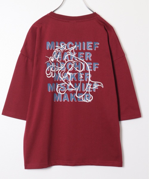 Tom&Jerry(トムアンドジェリー)の「【TOM & JERRY/トムとジェリー】プリントWIDEシルエット7分袖Tシャツ(Tシャツ/カットソー・レディース・ネイビー/クリーム/オフホワイト/ワイン・LARGE/MEDIUM)」の14枚目の写真