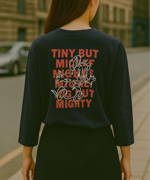 Tom&Jerry(トムアンドジェリー)の「【TOM & JERRY/トムとジェリー】プリントWIDEシルエット7分袖Tシャツ(Tシャツ/カットソー・レディース・ネイビー/クリーム/オフホワイト/ワイン・LARGE/MEDIUM)」の5枚目の写真