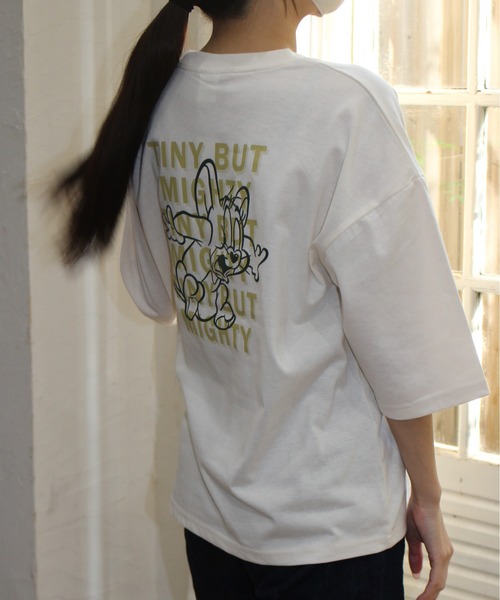 Tom&Jerry(トムアンドジェリー)の「【TOM & JERRY/トムとジェリー】プリントWIDEシルエット7分袖Tシャツ(Tシャツ/カットソー・レディース・ネイビー/クリーム/オフホワイト/ワイン・LARGE/MEDIUM)」の20枚目の写真