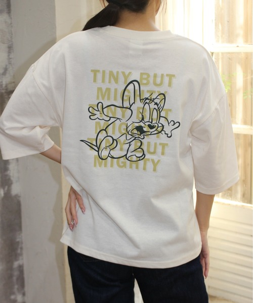 Tom&Jerry(トムアンドジェリー)の「【TOM & JERRY/トムとジェリー】プリントWIDEシルエット7分袖Tシャツ(Tシャツ/カットソー・レディース・ネイビー/クリーム/オフホワイト/ワイン・LARGE/MEDIUM)」の22枚目の写真