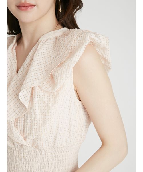 CELFORD（セルフォード）の「フリルシャーリングタイトワンピース（ワンピース・レディース・ブラック/コーラルピンク/キャメル・38/36）」の7枚目の写真