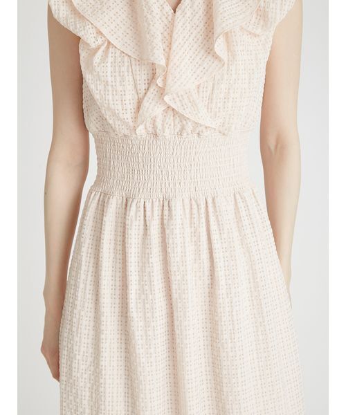 CELFORD（セルフォード）の「フリルシャーリングタイトワンピース（ワンピース・レディース・ブラック/コーラルピンク/キャメル・38/36）」の8枚目の写真