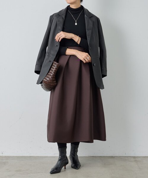 BEARDSLEY（ビアズリー）の「《15 quinze》ストレッチレザージャケット（テーラードジャケット・レディース・ブラック・FREE）」の18枚目の写真