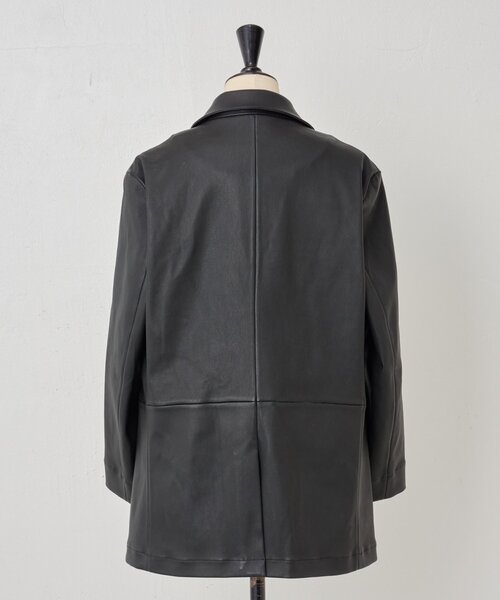 BEARDSLEY（ビアズリー）の「《15 quinze》ストレッチレザージャケット（テーラードジャケット・レディース・ブラック・FREE）」の22枚目の写真