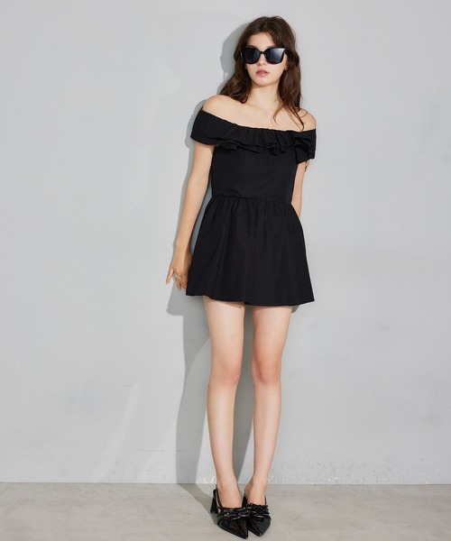 Seemi. byNICECLAUP( シーミーバイナイスクラップ)の「【Seemi.】フリルブラウス(シャツ/ブラウス・レディース・ブラック/レッド/ドット・FREE)」の14枚目の写真