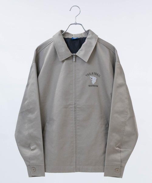 GERRY（ジェリー）の「【ag】〔GERRY/ジェリー〕TCツイル バック刺繍 ジップアップジャケット/ベトジャン（ブルゾン・メンズ・ダークグリーン/サンドベージュ/ブラック・MEDIUM/LARGE）」の5枚目の写真