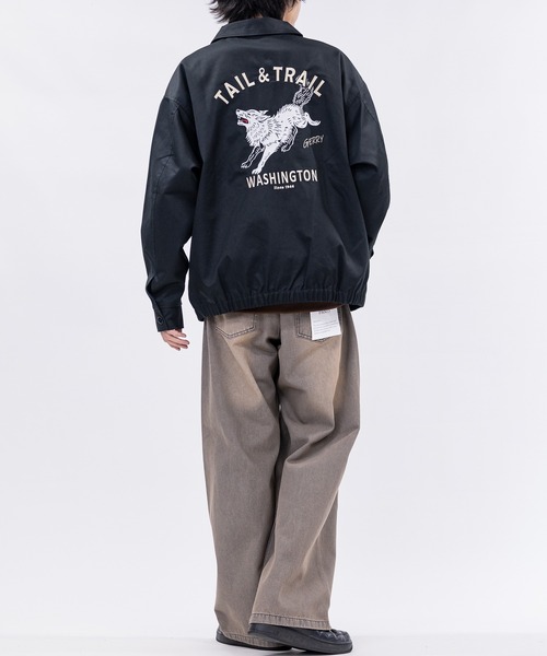 GERRY（ジェリー）の「【ag】〔GERRY/ジェリー〕TCツイル バック刺繍 ジップアップジャケット/ベトジャン（ブルゾン・メンズ・ダークグリーン/サンドベージュ/ブラック・MEDIUM/LARGE）」の14枚目の写真
