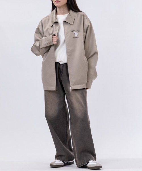 GERRY（ジェリー）の「【ag】〔GERRY/ジェリー〕TCツイル バック刺繍 ジップアップジャケット/ベトジャン（ブルゾン・メンズ・ダークグリーン/サンドベージュ/ブラック・MEDIUM/LARGE）」の8枚目の写真