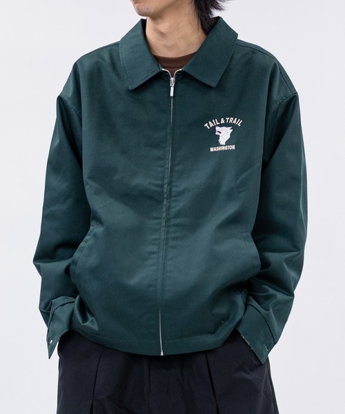 GERRY（ジェリー）の「【ag】〔GERRY/ジェリー〕TCツイル バック刺繍 ジップアップジャケット/ベトジャン（ブルゾン・メンズ・ダークグリーン/サンドベージュ/ブラック・MEDIUM/LARGE）」の16枚目の写真