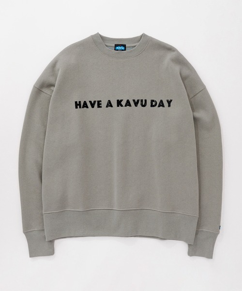 KAVU（カブー）の「KAVU/カブー Phrase Sweat  Have/フレーズスウェットハブ（スウェット・メンズ・ネイビー/ベージュ/アッシュグレー/ブラック・LARGE/MEDIUM）」の5枚目の写真