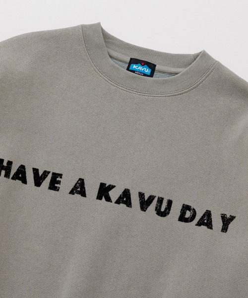 KAVU（カブー）の「KAVU/カブー Phrase Sweat  Have/フレーズスウェットハブ（スウェット・メンズ・ネイビー/ベージュ/アッシュグレー/ブラック・LARGE/MEDIUM）」の8枚目の写真