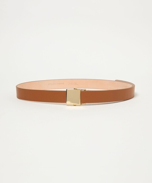 【CONTE】＜ATELIER AMBOISE ＞　バックル ベルト AMBOISE ベルト 「別注」「ATELIER for conte」WILLER ゴールド