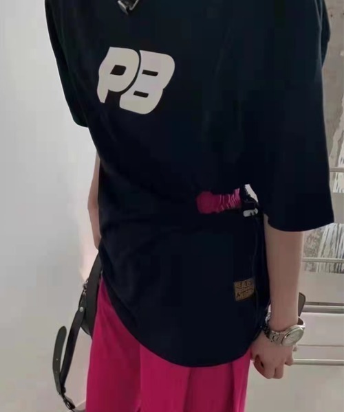mebole（メボレ）の「ウエストギャザーＴシャツ（Tシャツ/カットソー・レディース・ピンク/ブラック/ホワイト/ブルー・FREE）」の16枚目の写真