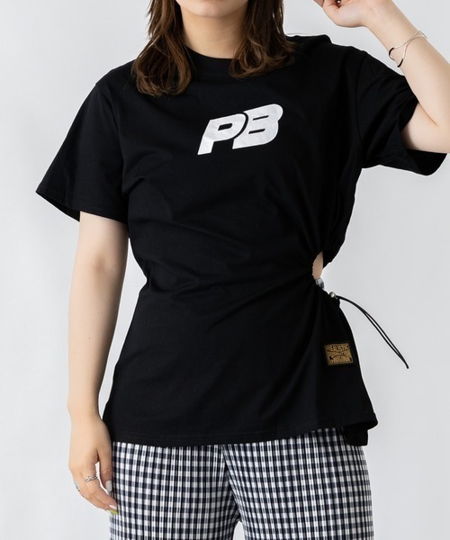 mebole（メボレ）の「ウエストギャザーＴシャツ（Tシャツ/カットソー・レディース・ピンク/ブラック/ホワイト/ブルー・FREE）」の18枚目の写真